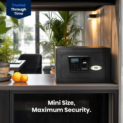 Viking Security Safe VS-20BLX Mini Biometric Fingerprint LCD