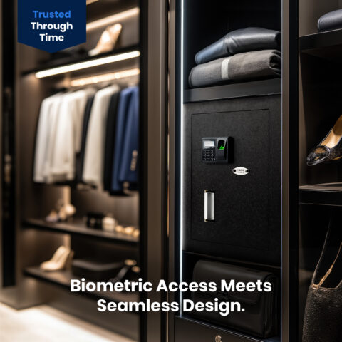 Viking Security Safe VS-52BLX Hidden Wall Biometric Fingerprint