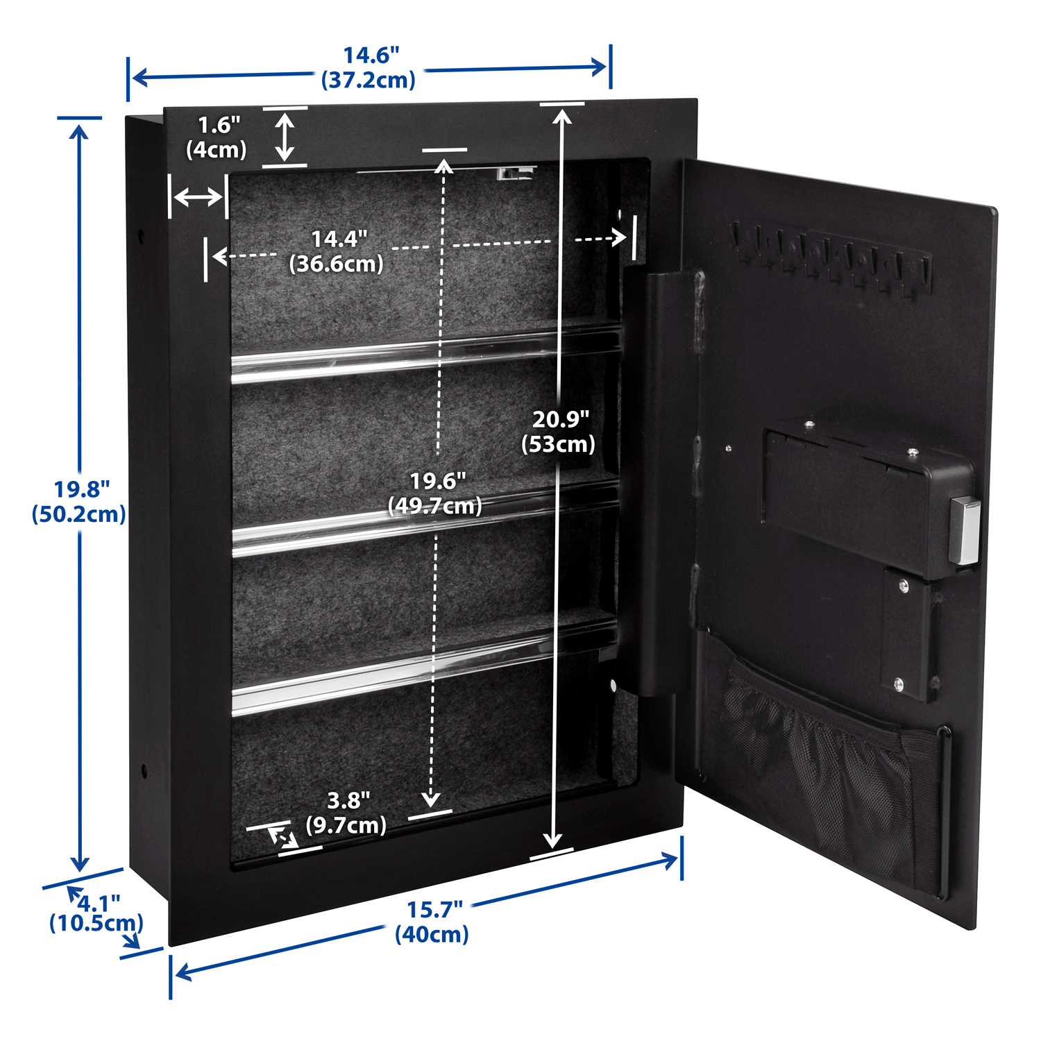 Viking Security Safe VS52SX Mechanical Hidden Wall Safe with Simplex Lock (Black) Viking